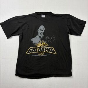 Vintage 1998 Goldberg WCW Wrestling T-Shirt All Sport Maxweight XL Black Read